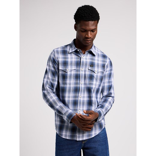 LEE MĘSKA KOSZULA LEE CLEAN WESTERN SHIRT DRAMA BLUE 112349934 ze sklepu YouNeedit.pl w kategorii Koszule męskie - zdjęcie 184283494