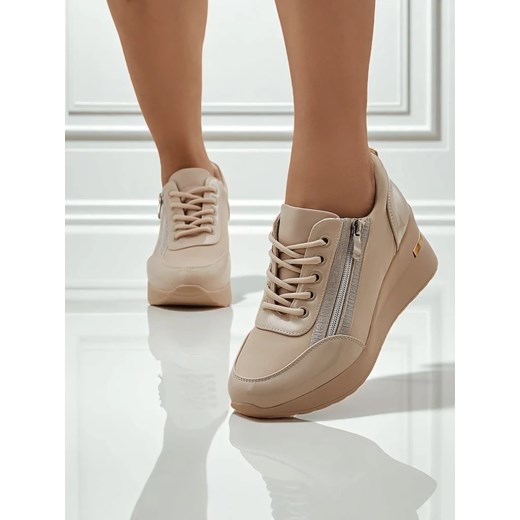 Royalfashion Sneakersy damskie na koturnie Elaqi ze sklepu royalfashion.pl w kategorii Buty sportowe damskie - zdjęcie 184283920
