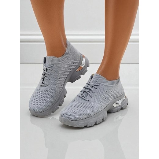 Royalfashion Sznurowane damskie materiałowe buty sportowe Ewey ze sklepu royalfashion.pl w kategorii Buty sportowe damskie - zdjęcie 184283921