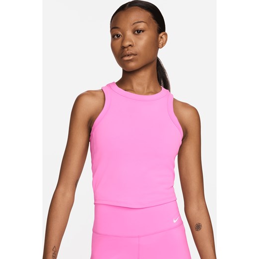 Damska koszulka bez rękawów o skróconym kroju Dri-FIT Nike One Fitted - Czerwony ze sklepu Nike poland w kategorii Bluzki damskie - zdjęcie 184284151