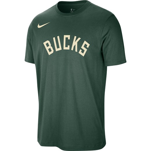 T-shirt męski Nike NBA Milwaukee Bucks Essentials - Zieleń ze sklepu Nike poland w kategorii T-shirty męskie - zdjęcie 184284331