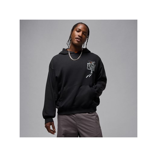 Męska bluza z kapturem o kroju oversize Jordan Brooklyn - Czerń ze sklepu Nike poland w kategorii Bluzy męskie - zdjęcie 184284333