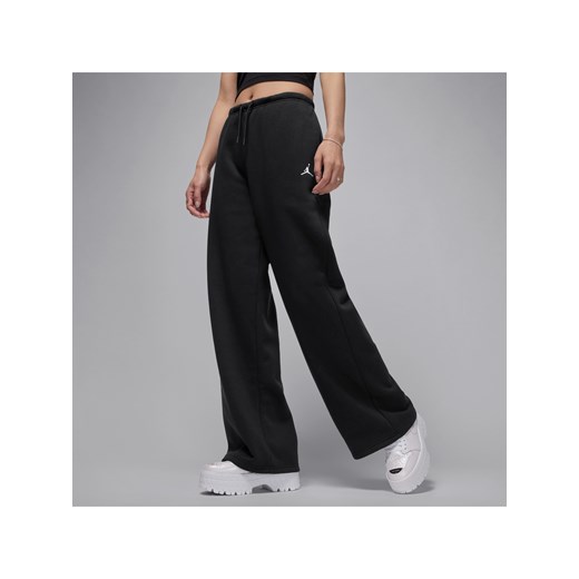 Damskie spodnie z luźnymi nogawkami Jordan Brooklyn Fleece - Czerń ze sklepu Nike poland w kategorii Spodnie damskie - zdjęcie 184284344