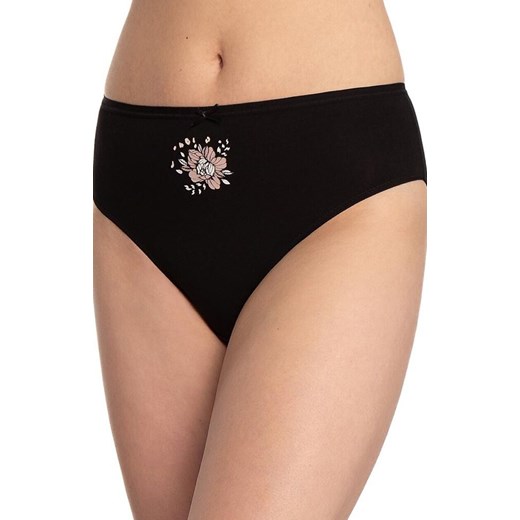 3-pack figi damskie bawełniane plus size L-127BI-31, Kolor czarno-beżowy, Rozmiar 2XL, LAMA ze sklepu Primodo w kategorii Majtki damskie - zdjęcie 184286704