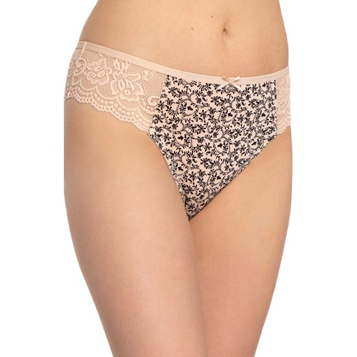 2-pack bawełniane figi damskie plus size L-1587BI, Kolor czarno-beżowy, Rozmiar 2XL, LAMA ze sklepu Primodo w kategorii Majtki damskie - zdjęcie 184286720
