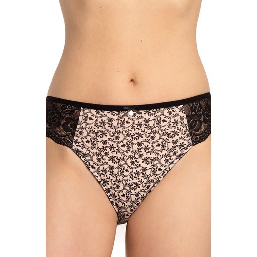 2-pack bawełniane figi damskie plus size L-1587BI, Kolor czarno-beżowy, Rozmiar 2XL, LAMA ze sklepu Primodo w kategorii Majtki damskie - zdjęcie 184286721