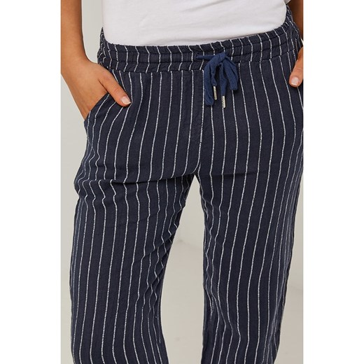 Le Monde du Lin Lniane rybaczki w kolorze granatowym Le Monde Du Lin 40/42 Limango Polska okazja