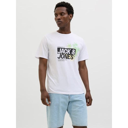 Jack &amp; Jones Koszulka &quot;Jaxon&quot; w kolorze białym ze sklepu Limango Polska w kategorii T-shirty męskie - zdjęcie 184287013