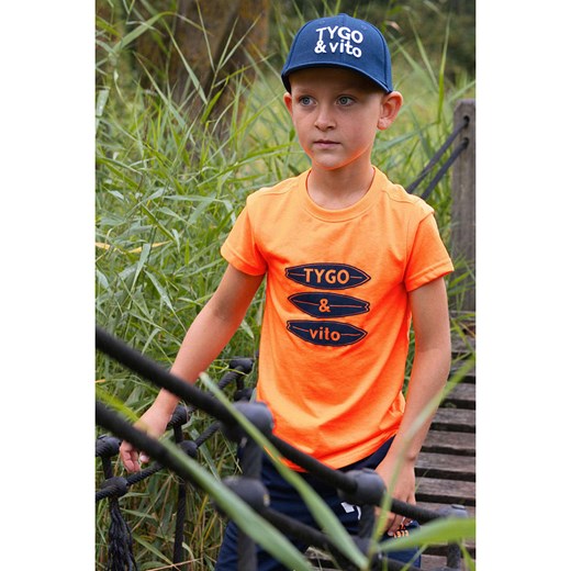 Tygo &amp; Vito Koszulka &quot;James&quot; w kolorze pomarańczowym ze sklepu Limango Polska w kategorii T-shirty chłopięce - zdjęcie 184287073
