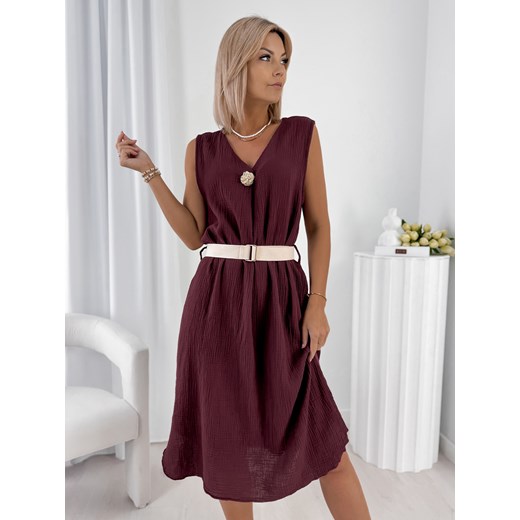 sukienka olite bordowa one size ze sklepu UBRA w kategorii Sukienki - zdjęcie 184287172
