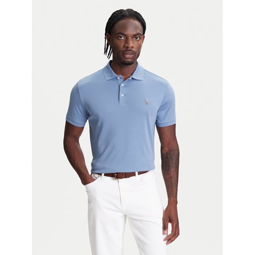 Polo Ralph Lauren Polo 710704319169 Niebieski Custom Slim Fit ze sklepu MODIVO w kategorii T-shirty męskie - zdjęcie 184287872