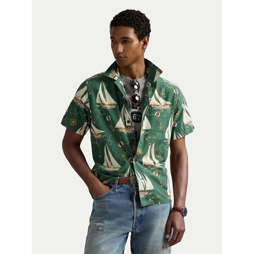 Polo Ralph Lauren Koszula 710971217001 Zielony Classic Fit ze sklepu MODIVO w kategorii Koszule męskie - zdjęcie 184287904