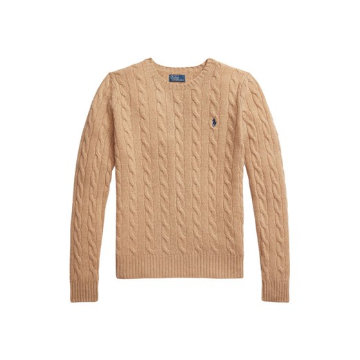 Polo Ralph Lauren Sweter 211971865002 Beżowy Slim Fit ze sklepu MODIVO w kategorii Swetry damskie - zdjęcie 184287923