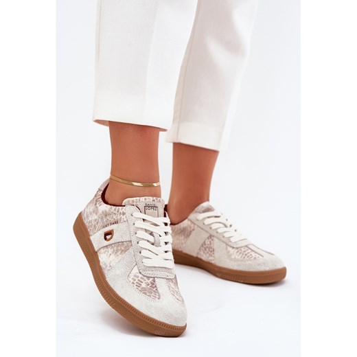 Sneakersy Damskie Big Star by Daniel Lopez SS2D4032 Zwierzęcy Wzór Beżowe beżowy ze sklepu ButyModne.pl w kategorii Buty sportowe damskie - zdjęcie 184288484