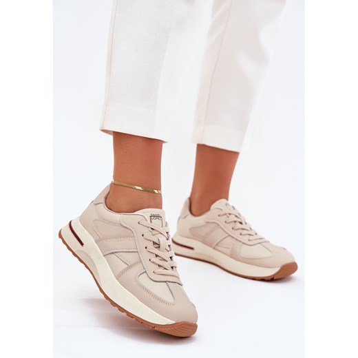 Buty sportowe damskie BIG STAR sneakersy skórzane na wiosnę