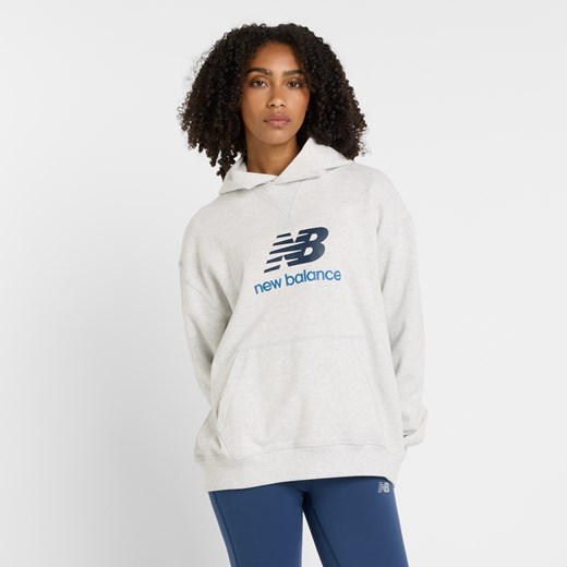 Bluza damska New Balance WT51501AHH – szara ze sklepu New Balance Poland w kategorii Bluzy damskie - zdjęcie 184289103