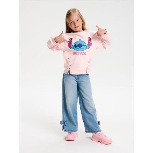 Sinsay - Bluza z ozdobnym wiązaniem Stitch - fioletowy ze sklepu Sinsay w kategorii Bluzy dziewczęce - zdjęcie 184290301