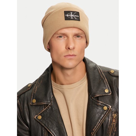 Calvin Klein Czapka K50K512455 Beżowy ze sklepu MODIVO w kategorii Czapki zimowe męskie - zdjęcie 184290552