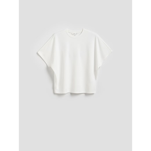 Reserved - T-shirt oversize z Modalem - biały ze sklepu Reserved w kategorii Bluzki damskie - zdjęcie 184292711