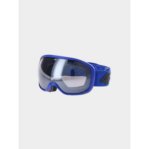 Dziecięce gogle narciarskie z powłoką lustrzaną 4F 4FJWAW24AGOGU042 - niebieskie ze sklepu Sportstylestory.com w kategorii Okulary przeciwsłoneczne męskie - zdjęcie 184293833