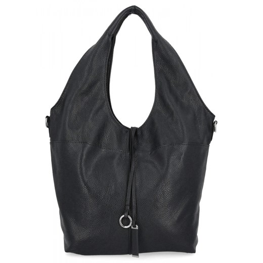 Torebka Damska Shopper Bag firmy Hernan HB0325 Czarna ze sklepu PaniTorbalska w kategorii Torby Shopper bag - zdjęcie 184294194