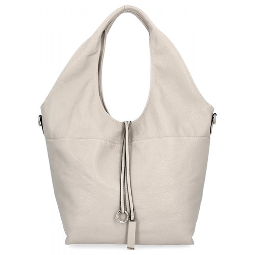 Torebka Damska Shopper Bag firmy Hernan HB0325 Beżowa ze sklepu PaniTorbalska w kategorii Torby Shopper bag - zdjęcie 184294201