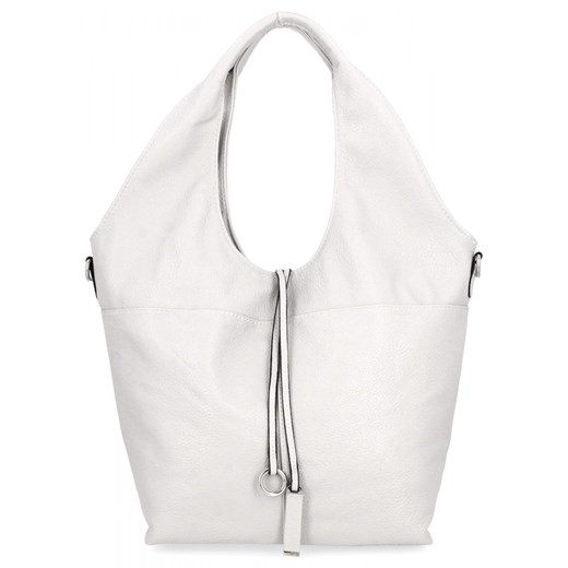 Torebka Damska Shopper Bag firmy Hernan HB0325 Biała ze sklepu PaniTorbalska w kategorii Torby Shopper bag - zdjęcie 184294292