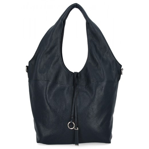 Torebka Damska Shopper Bag firmy Hernan HB0325 Granatowa ze sklepu PaniTorbalska w kategorii Torby Shopper bag - zdjęcie 184294343