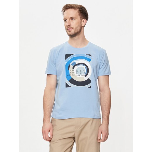 Pierre Cardin T-Shirt C5 21050.2101 Błękitny Regular Fit ze sklepu MODIVO w kategorii T-shirty męskie - zdjęcie 184295822