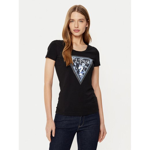 Guess T-Shirt W5RI00 J1314 Czarny Regular Fit ze sklepu MODIVO w kategorii Bluzki damskie - zdjęcie 184295843