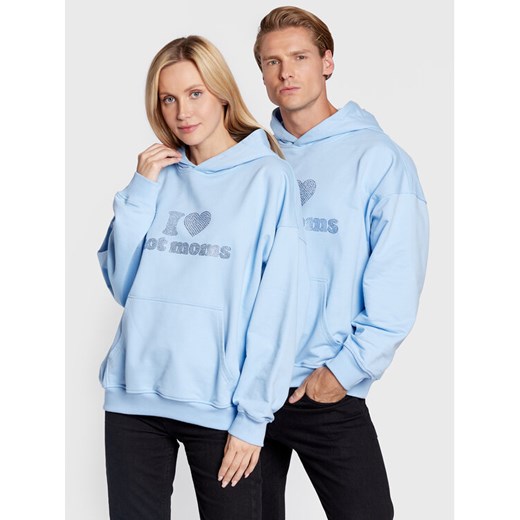 2005 Bluza Unisex Hot Moms Błękitny Regular Fit ze sklepu MODIVO w kategorii Bluzy męskie - zdjęcie 184295844