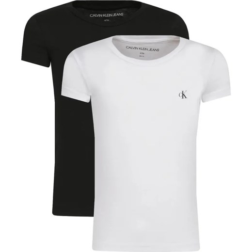 Calvin Klein Jeans T-shirt 2-pack | Slim Fit ze sklepu Gomez Fashion Store w kategorii Bluzki dziewczęce - zdjęcie 184296321