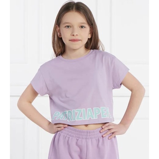 Patrizia Pepe T-shirt MAGLIA | Cropped Fit ze sklepu Gomez Fashion Store w kategorii Bluzki dziewczęce - zdjęcie 184296530