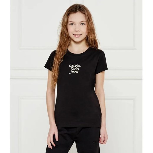 Calvin Klein Jeans T-shirt | Slim Fit ze sklepu Gomez Fashion Store w kategorii Bluzki dziewczęce - zdjęcie 184296534