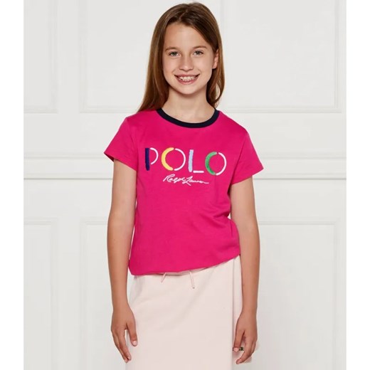 POLO RALPH LAUREN T-shirt | Regular Fit ze sklepu Gomez Fashion Store w kategorii Bluzki dziewczęce - zdjęcie 184296603