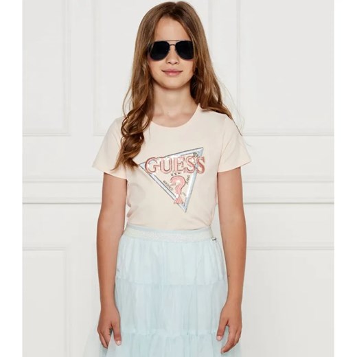 Guess T-shirt | Regular Fit ze sklepu Gomez Fashion Store w kategorii Bluzki dziewczęce - zdjęcie 184296630