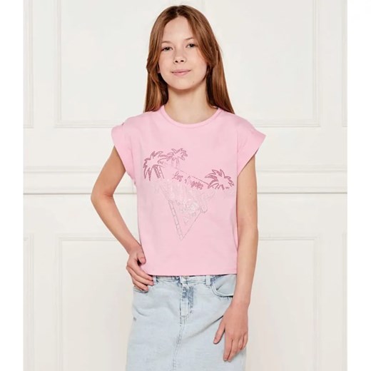Guess T-shirt | Regular Fit ze sklepu Gomez Fashion Store w kategorii Bluzki dziewczęce - zdjęcie 184296792