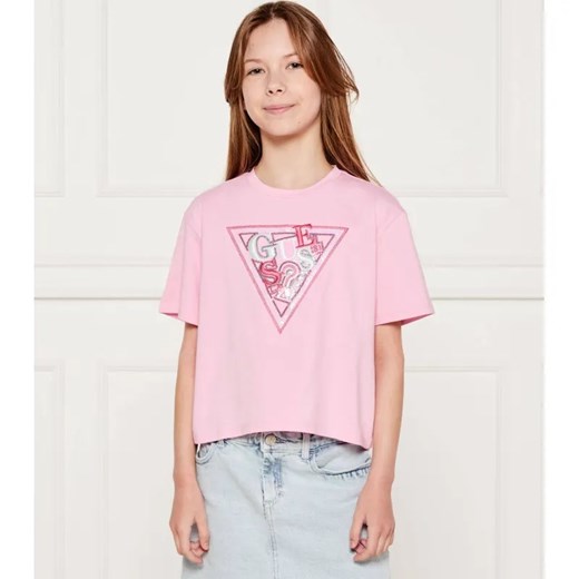 Guess T-shirt | Regular Fit ze sklepu Gomez Fashion Store w kategorii Bluzki dziewczęce - zdjęcie 184296810
