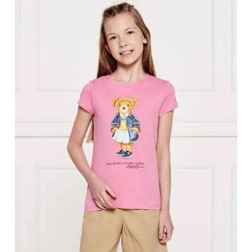 POLO RALPH LAUREN T-shirt | Regular Fit ze sklepu Gomez Fashion Store w kategorii Bluzki dziewczęce - zdjęcie 184296811