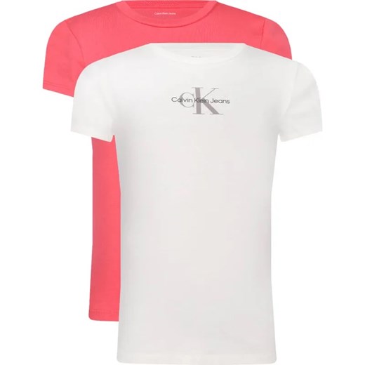 Calvin Klein Jeans T-shirt 2-pack | Slim Fit ze sklepu Gomez Fashion Store w kategorii Bluzki dziewczęce - zdjęcie 184296854