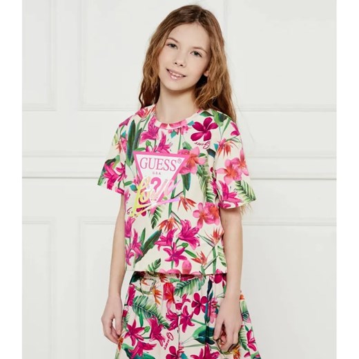Guess T-shirt | Regular Fit ze sklepu Gomez Fashion Store w kategorii Bluzki dziewczęce - zdjęcie 184296900