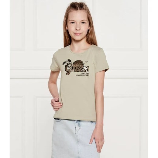 Guess T-shirt | Regular Fit ze sklepu Gomez Fashion Store w kategorii Bluzki dziewczęce - zdjęcie 184297004