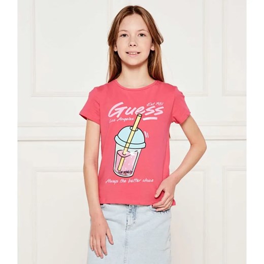Guess T-shirt | Regular Fit ze sklepu Gomez Fashion Store w kategorii Bluzki dziewczęce - zdjęcie 184297060