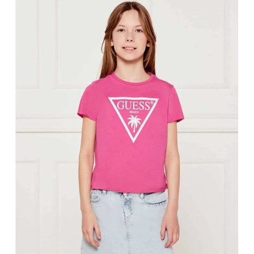 Guess T-shirt | Regular Fit ze sklepu Gomez Fashion Store w kategorii Bluzki dziewczęce - zdjęcie 184297102