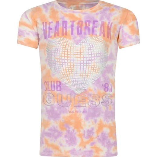 Guess T-shirt TIE&DYE | Regular Fit ze sklepu Gomez Fashion Store w kategorii Bluzki dziewczęce - zdjęcie 184297184