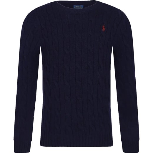 POLO RALPH LAUREN Wełniany sweter | Regular Fit | z dodatkiem kaszmiru ze sklepu Gomez Fashion Store w kategorii Swetry dziewczęce - zdjęcie 184297202