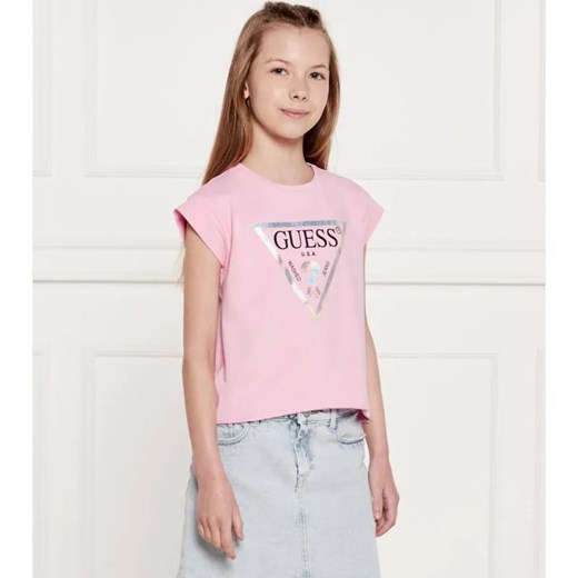 Guess T-shirt | Regular Fit ze sklepu Gomez Fashion Store w kategorii Bluzki dziewczęce - zdjęcie 184297293
