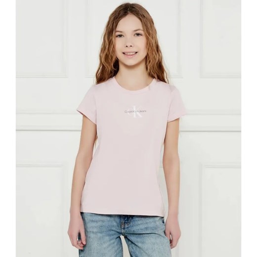 Calvin Klein Jeans T-shirt | Regular Fit ze sklepu Gomez Fashion Store w kategorii Bluzki dziewczęce - zdjęcie 184297294