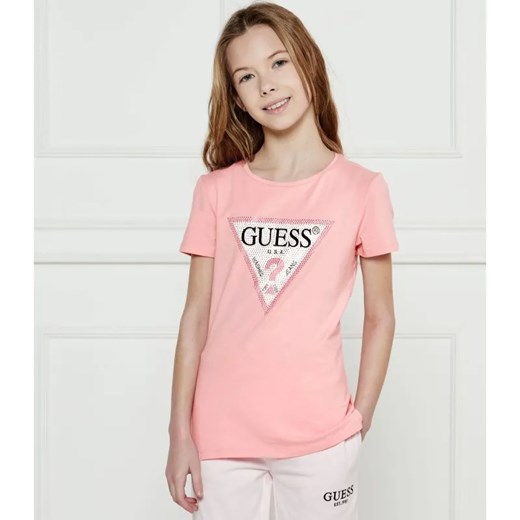 Guess T-shirt | Regular Fit ze sklepu Gomez Fashion Store w kategorii Bluzki dziewczęce - zdjęcie 184297302