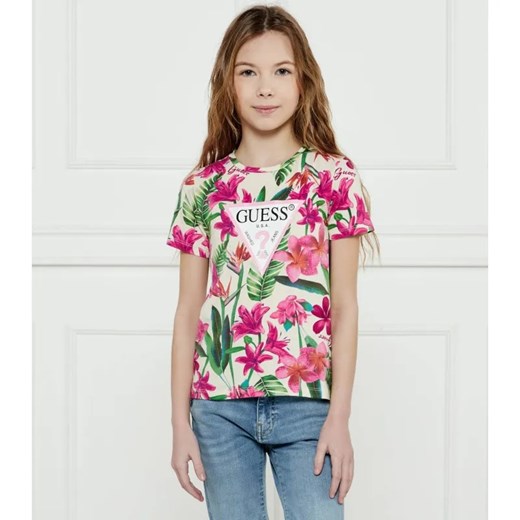 Guess T-shirt | Regular Fit ze sklepu Gomez Fashion Store w kategorii Bluzki dziewczęce - zdjęcie 184297392